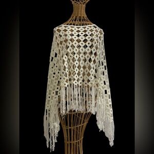 Free style handmade crocheted shawl! Size M/L